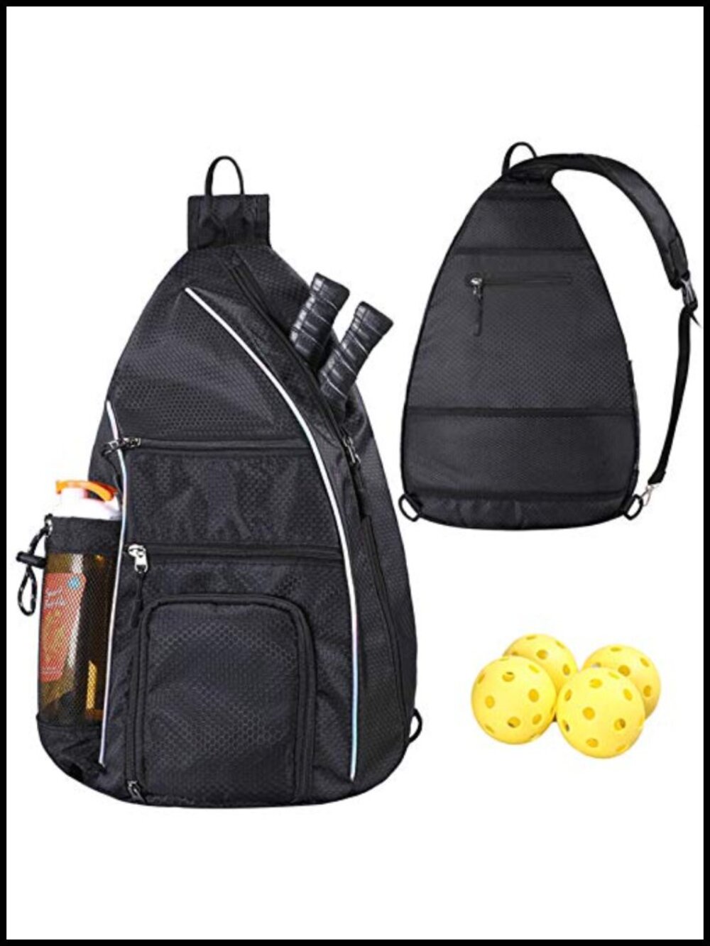 Pickleball Backpack Sling Bag Paddle Case Large Capacity Travel